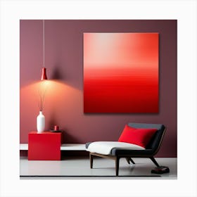 Cuadro Abstracto Tema Rojo Canvas Print