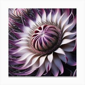 Purple Cactus Flower Canvas Print