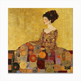 Klimt - Lady In Gold 1 Canvas Print