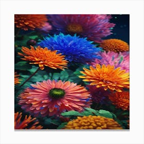 Colorful Flowers 1 Canvas Print