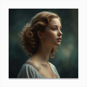 Portrait Of A Young Woman 3 Canvas Print