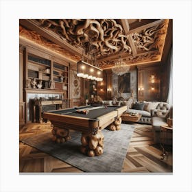 Billiard Room-3 Canvas Print