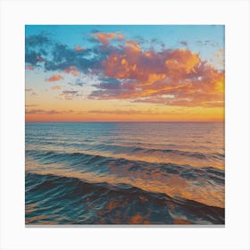 Sunset Over The Ocean Canvas Print