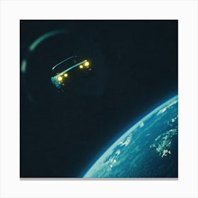 Road Trip In Space Square Canvas Print