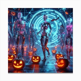 Halloween Futuristic Concept Canvas Print