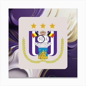 R.S.C. Anderlecht Logo Wall Art 13 Canvas Print