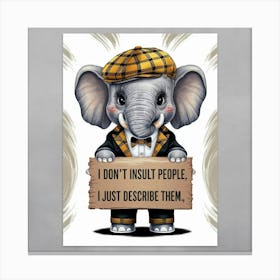 Don'T Insult People Just Describe Them Canvas Print