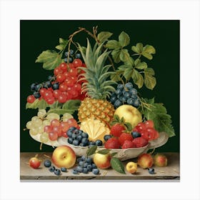 A collection of different delicious fruits 1 Canvas Print
