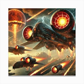 A Sci Fi Depiction Of Ignis Leviathans Canvas Print