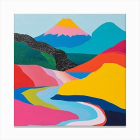 Colourful Abstract Fuji Hakone Izu National Park Japan 3 Canvas Print