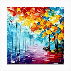 An Artistic Painting Suitable For Hanging On The Wall With Bright Colors And A Beautiful Background (3) (1) Canvas Print