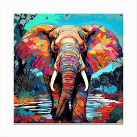 Elephant Painting 22 Canvas Print