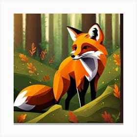Fox In The Forest 10 Canvas Print