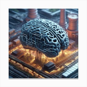 Brain In The City 5 Canvas Print