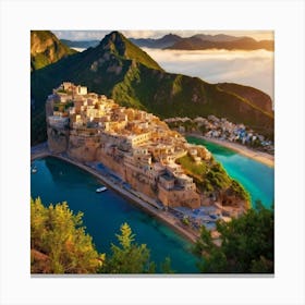 Sunset In Sicily 2 Canvas Print