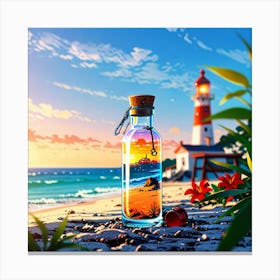 Message In A Bottle Canvas Print