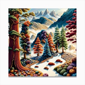 'Snowy Mountain' Canvas Print