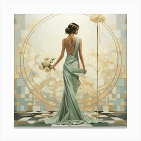 Woman In A Gown Canvas Print