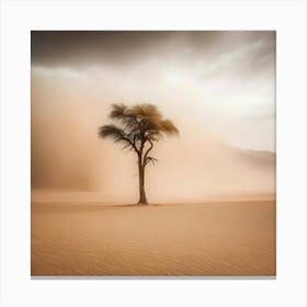 Sandstorm In The Desert Canvas Print