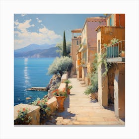Brushstrokes of Sunlight: Italian Idyll Canvas Print