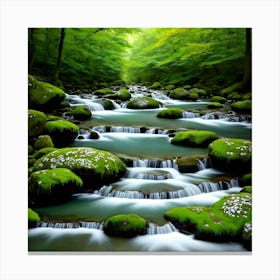 Mossy Stream 1 Canvas Print