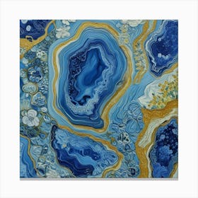 Blue Agate Canvas Print