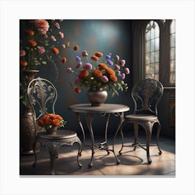 Room With Flowers Canvas Print