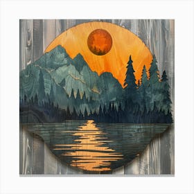 Sunset In The Mountains Canvas Print