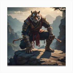 Samurai Tigri Sensai Canvas Print