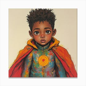 African American Cute Action Figure Canvas Print