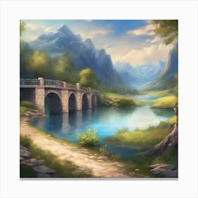 Bridge Over The River Canvas Print