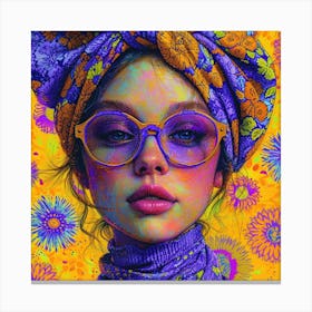 Girl With Glasses 1 Canvas Print