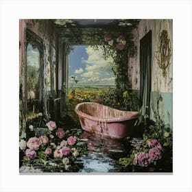 'The Pink Bath' Canvas Print