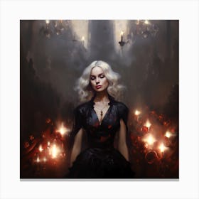 Vampire Girl Canvas Print