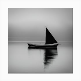 Sailboat On Water Canvas Print