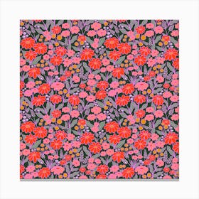 Electric Flowers Canvas Print