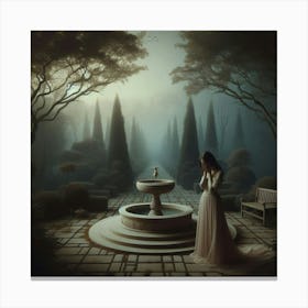 Girl In A Forest Canvas Print