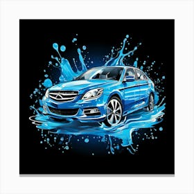 Logo Vector Car Wash Clean Soap Bubbles Water Splash Detailing Automotive Foam Service (2) Canvas Print