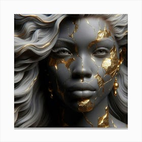 Gold Face Canvas Print