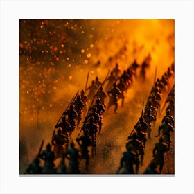 Battle Scene Canvas Print