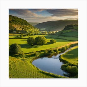 Valley In Wiltshire Canvas Print