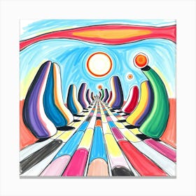 Psychedelic Road Canvas Print