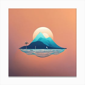 Logo Montabeach Minimaliste Ocean Wave Canvas Print