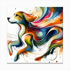 Colorful Dog Painting Canvas Print