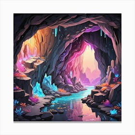 Landscape Of Caverns Endless Hole Art Print (2) Canvas Print