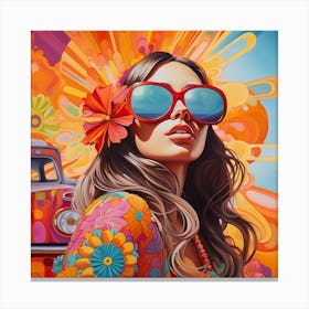 'Hippie Girl' 1 Canvas Print