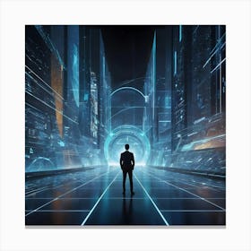 Futuristic Cityscape 20 Canvas Print