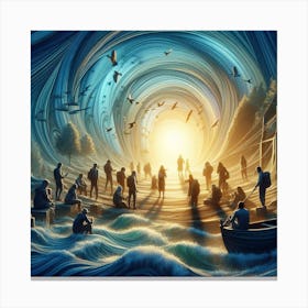 Wave Of People Canvas Print