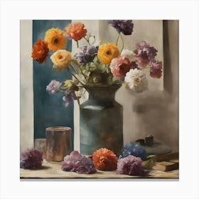 Still Life With Flowers Canvas Print