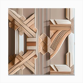 Door Made Of Wood Canvas Print